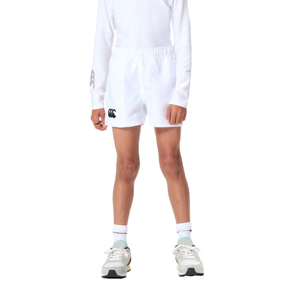 White - Side - Canterbury Childrens-Kids Players Drill Shorts