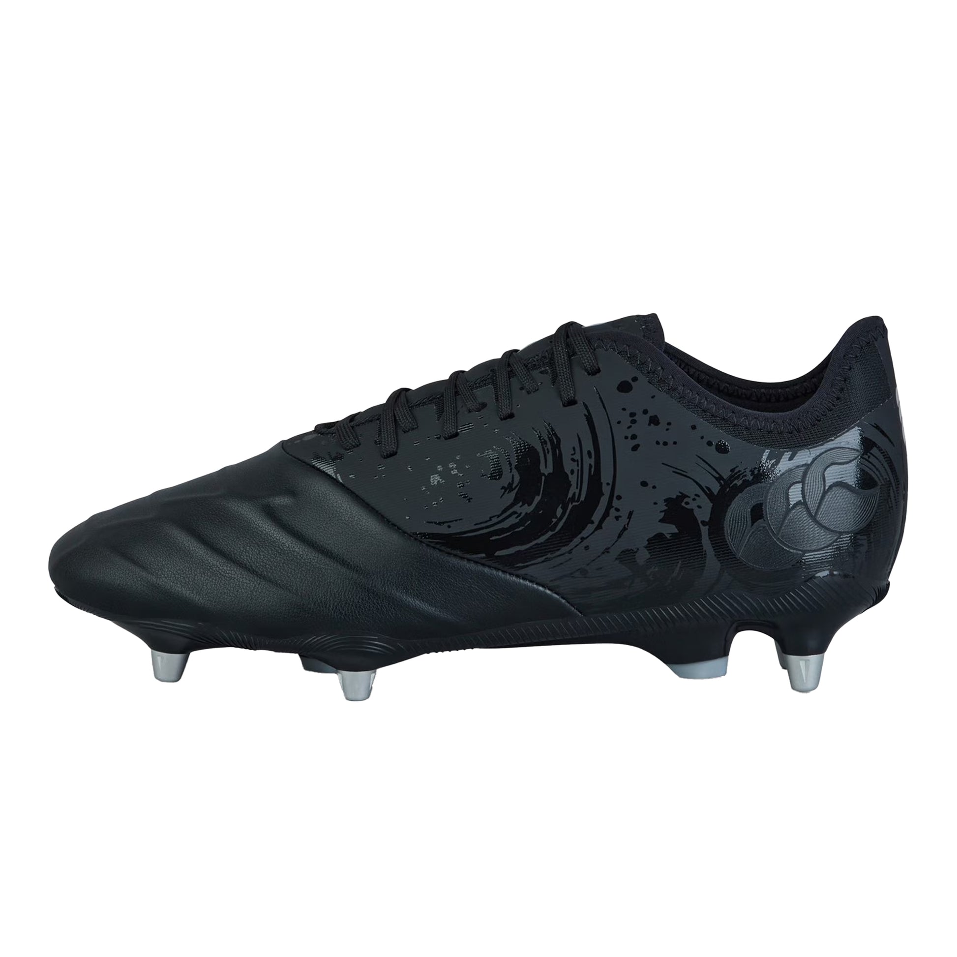 Black - Back - Canterbury Unisex Adult Phoenix Genesis Pro Leather Soft Ground Rugby Boots