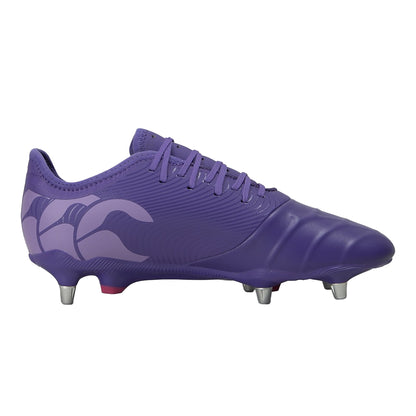 Prism Violet - Side - Canterbury Unisex Adult Phoenix Genesis Pro Leather Soft Ground Rugby Boots