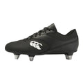 Black-White - Back - Canterbury Childrens-Kids Phoenix Raze Soft Ground Rugby Boots