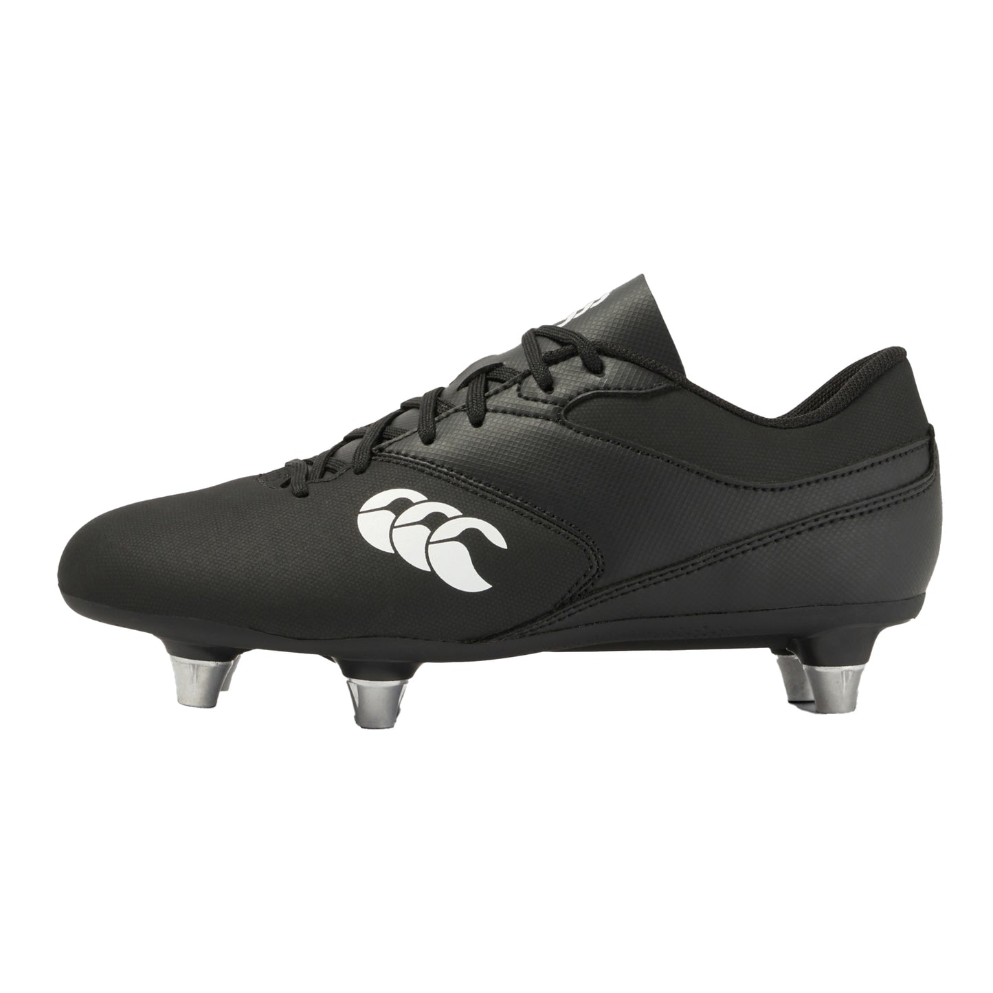 Black-White - Back - Canterbury Childrens-Kids Phoenix Raze Soft Ground Rugby Boots