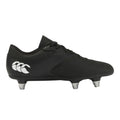 Black-White - Side - Canterbury Childrens-Kids Phoenix Raze Soft Ground Rugby Boots