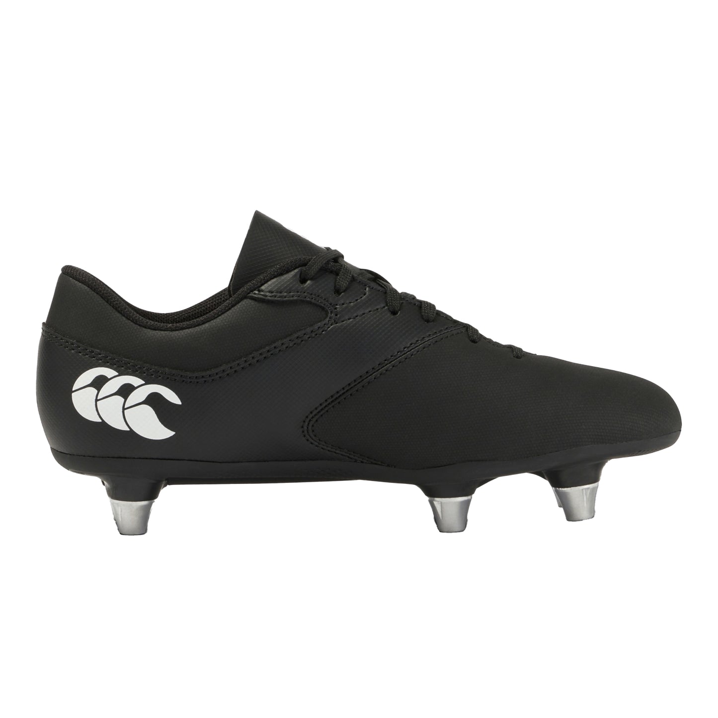 Black-White - Side - Canterbury Childrens-Kids Phoenix Raze Soft Ground Rugby Boots