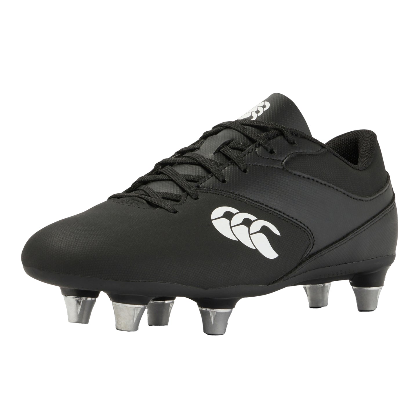 Black-White - Front - Canterbury Childrens-Kids Phoenix Raze Soft Ground Rugby Boots