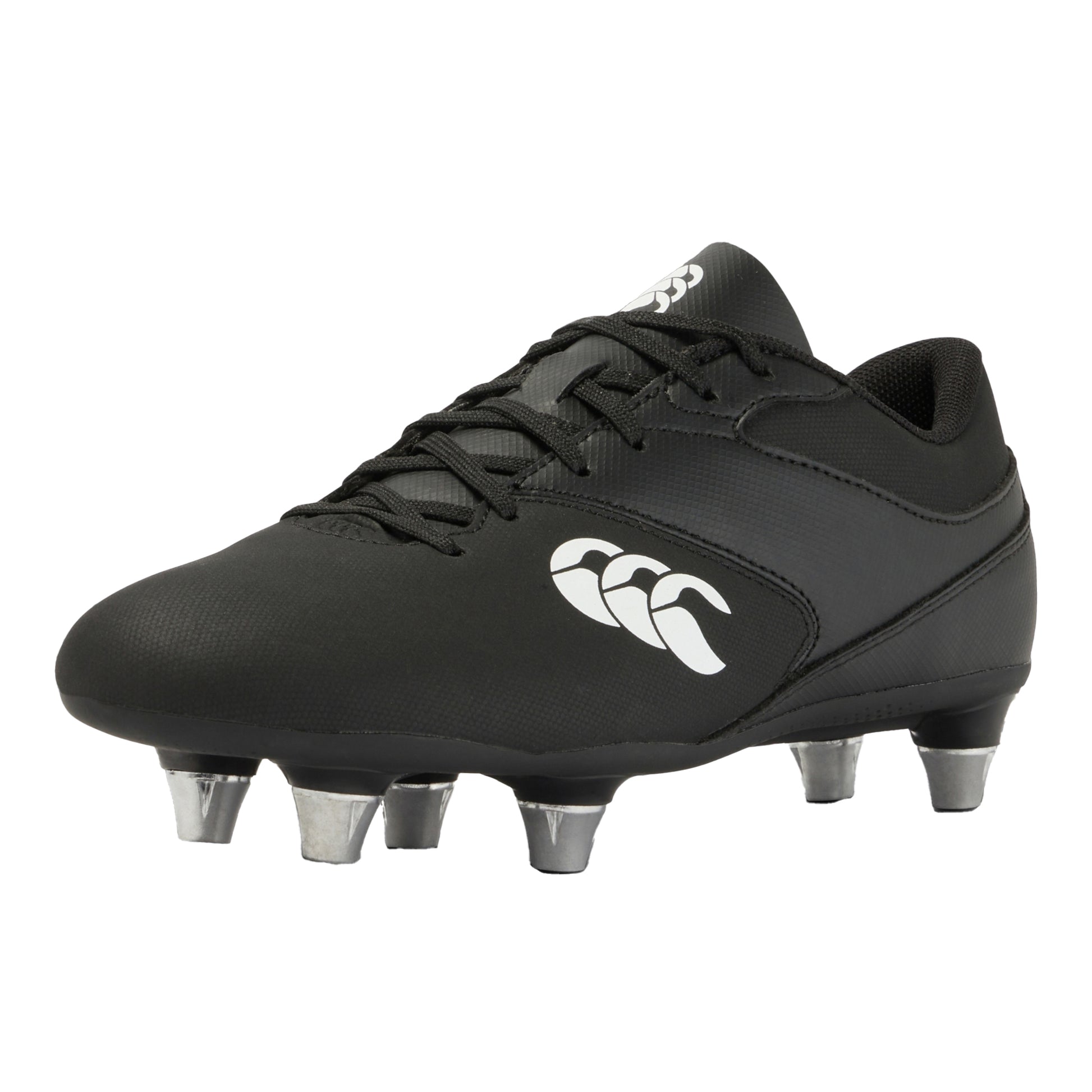 Black-White - Front - Canterbury Childrens-Kids Phoenix Raze Soft Ground Rugby Boots