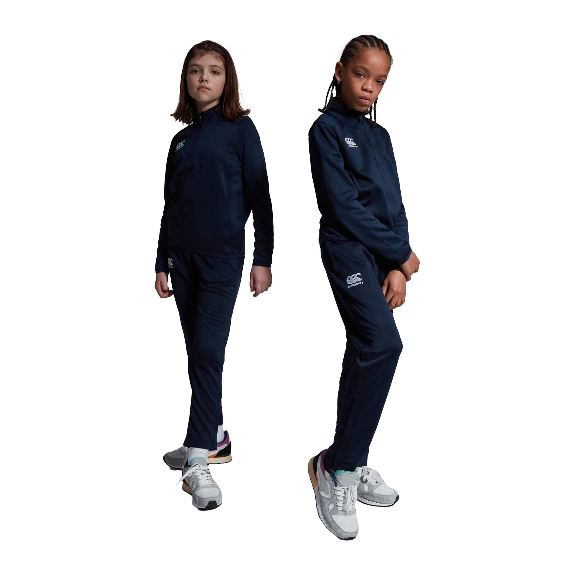 Navy - Pack Shot - Canterbury Childrens-Kids Stretch Tapered Jogging Bottoms