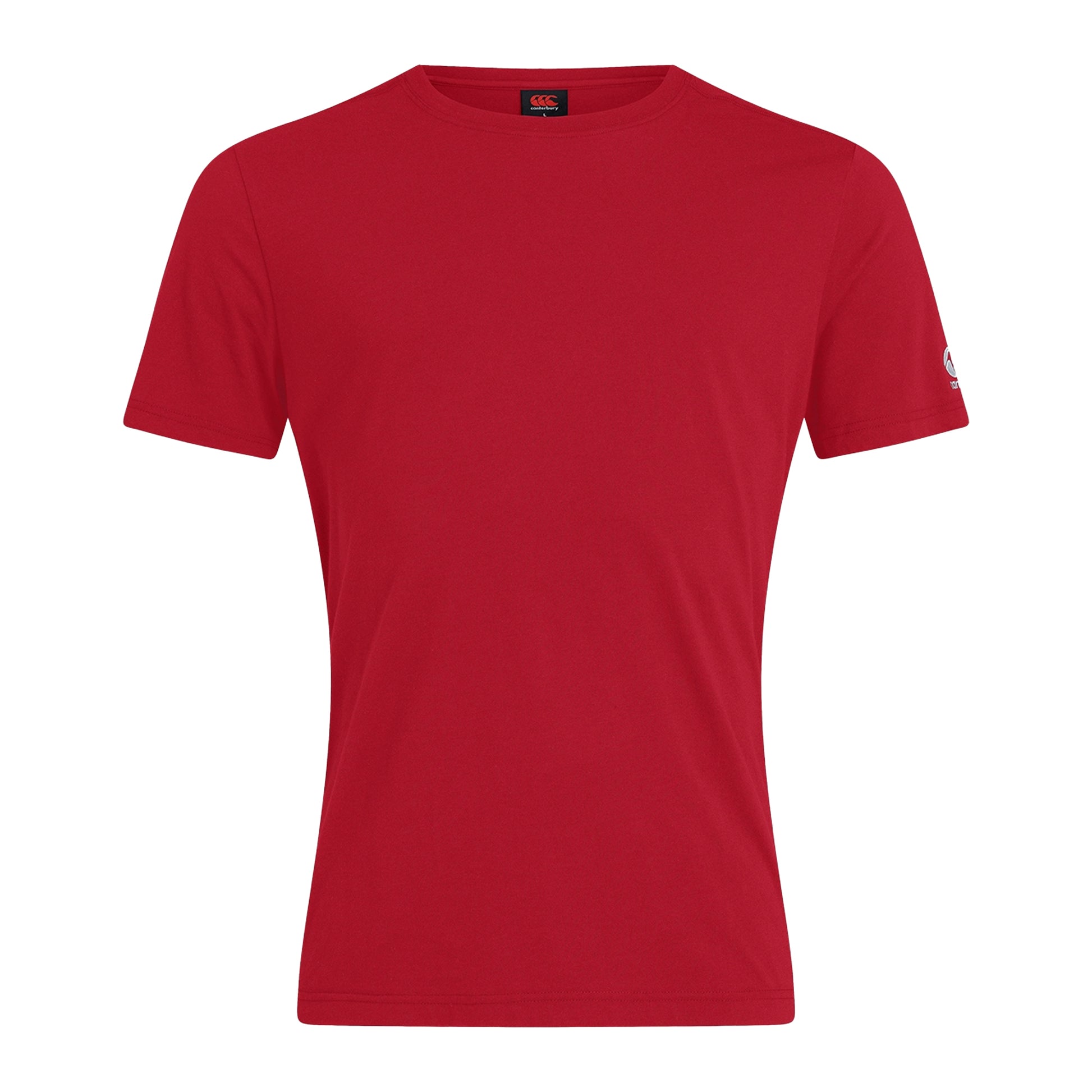 Flag Red - Front - Canterbury Mens Club Plain T-Shirt