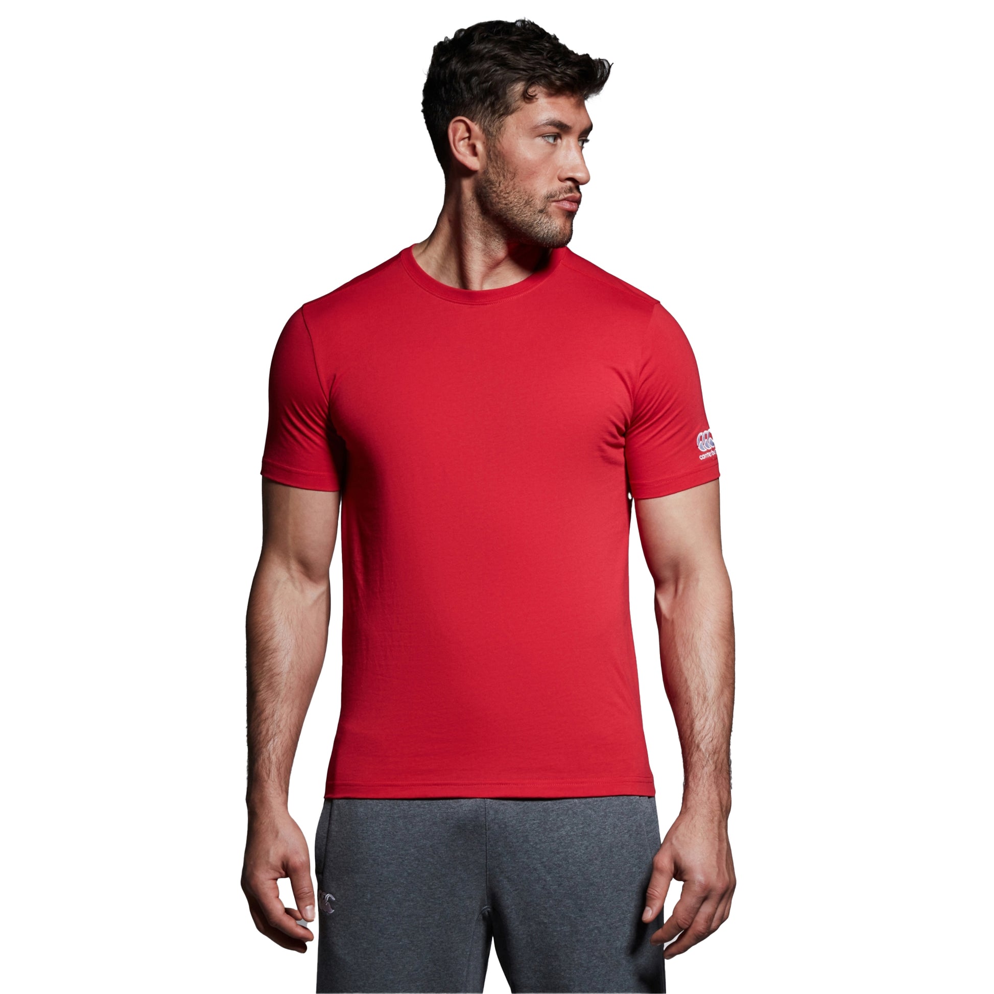 Flag Red - Pack Shot - Canterbury Mens Club Plain T-Shirt