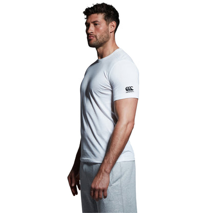 White - Side - Canterbury Mens Club Plain T-Shirt