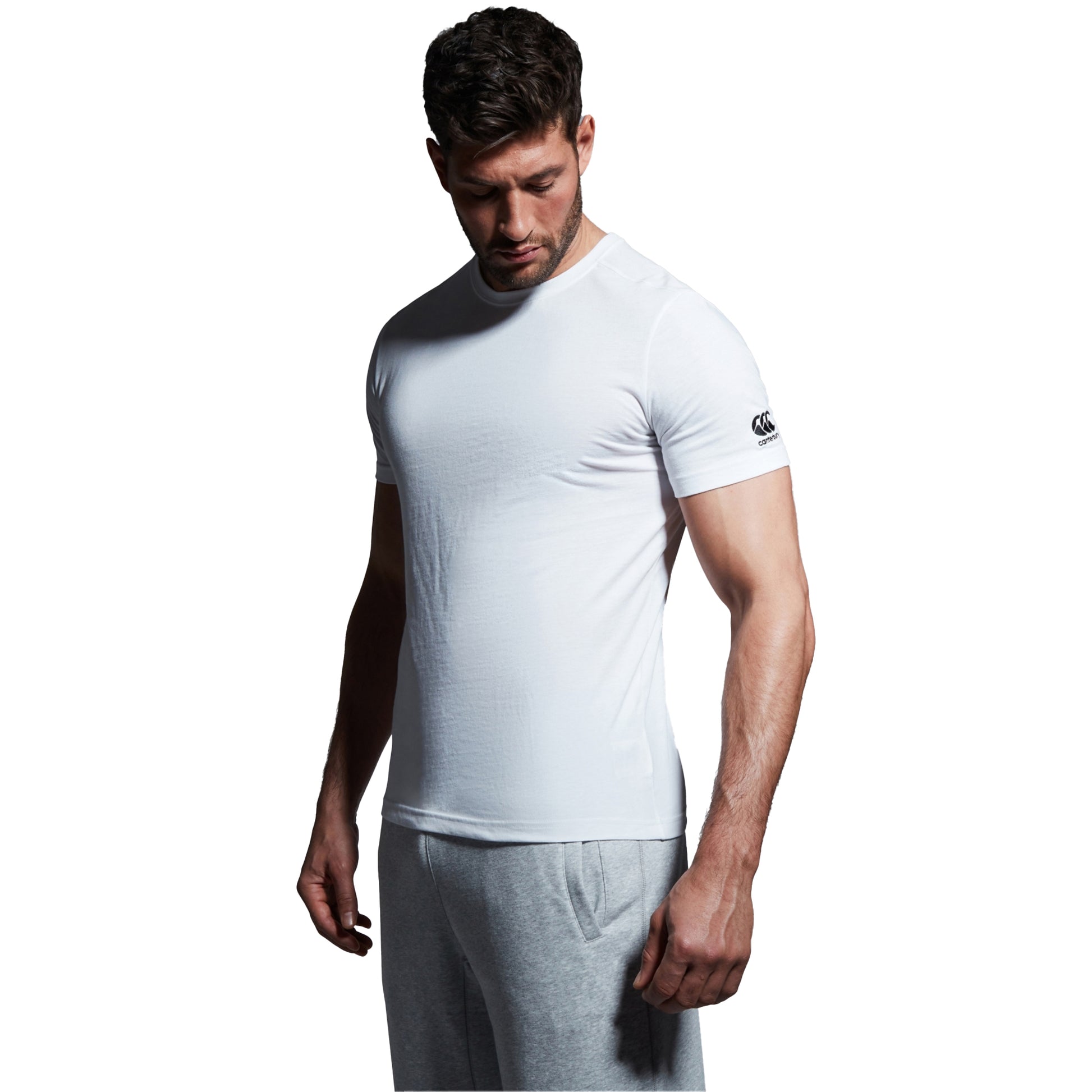 White - Lifestyle - Canterbury Mens Club Plain T-Shirt