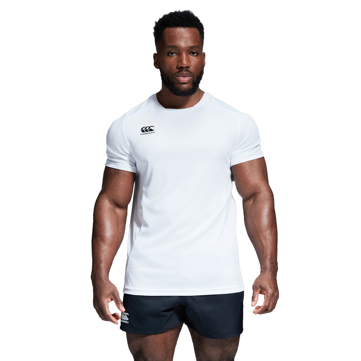 White - Side - Canterbury Mens Club Dry T-Shirt