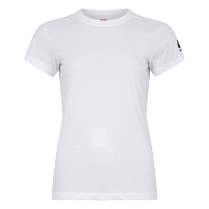 White - Front - Canterbury Womens-Ladies Club Plain T-Shirt