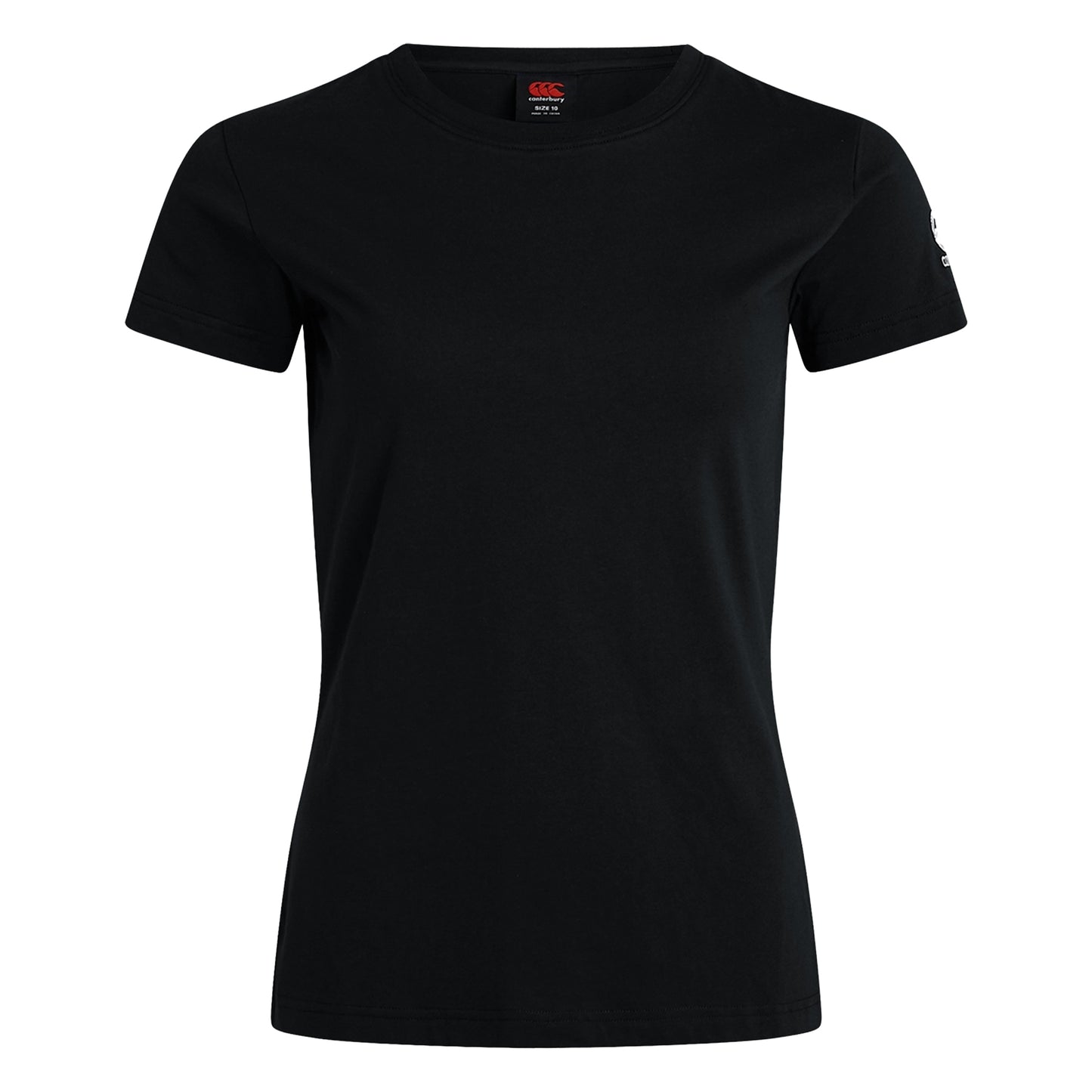 Black - Front - Canterbury Womens-Ladies Club Plain T-Shirt