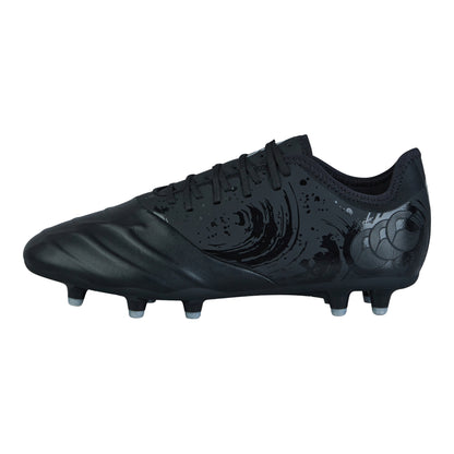 Black-Silver Metallic - Back - Canterbury Mens Phoenix Genesis Pro Leather Firm Ground Boots