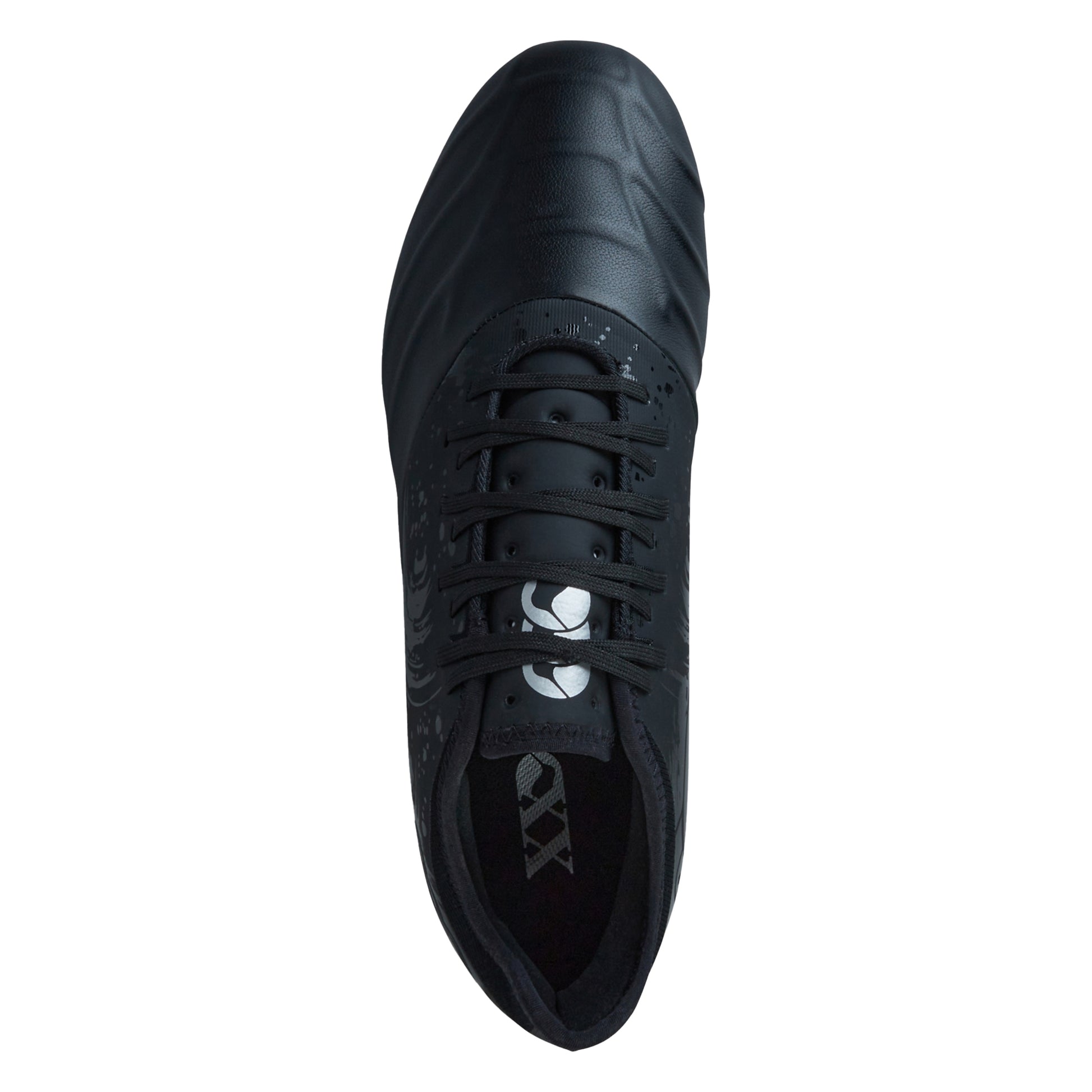 Black-Silver Metallic - Side - Canterbury Mens Phoenix Genesis Pro Leather Firm Ground Boots