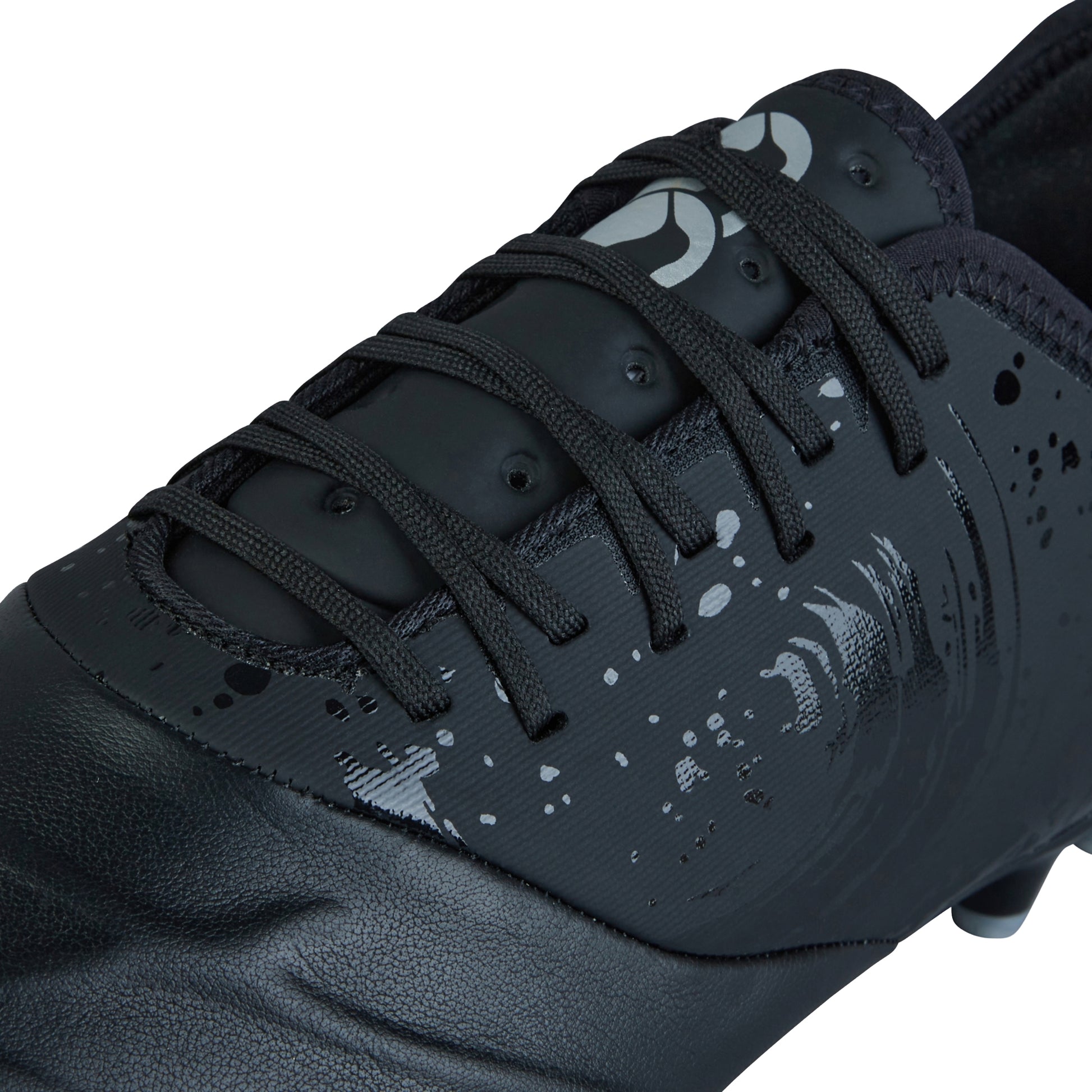 Black-Silver Metallic - Pack Shot - Canterbury Mens Phoenix Genesis Pro Leather Firm Ground Boots