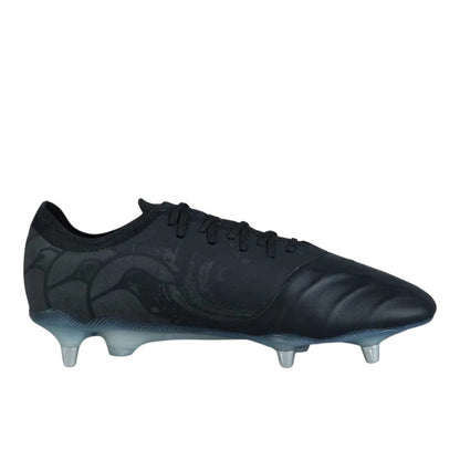 Black-Silver Metallic - Front - Canterbury Mens Phoenix Genesis Elite Soft Ground Rugby Boots