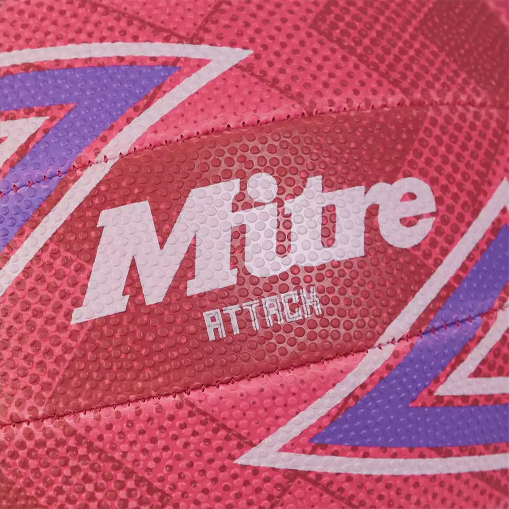 Pink-Purple-White - Back - Mitre Attack Netball
