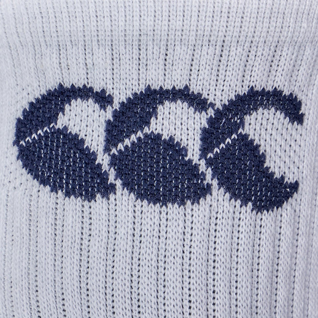 White-Navy - Side - Canterbury Mens Logo Crew Socks