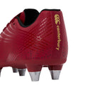 Red Dahlia - Close up - Canterbury Childrens-Kids Stampede Ground Break Team Soft Ground Rugby Boots