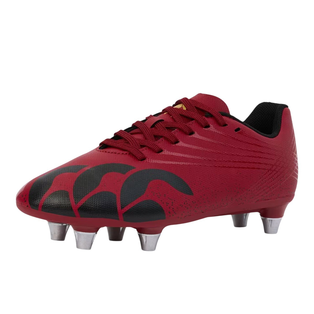Red Dahlia - Front - Canterbury Childrens-Kids Stampede Ground Break Team Soft Ground Rugby Boots