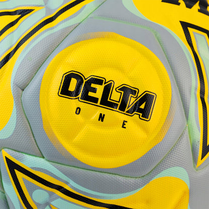Fluorescent Yellow-Black-Grey - Pack Shot - Mitre Delta One 24 Football