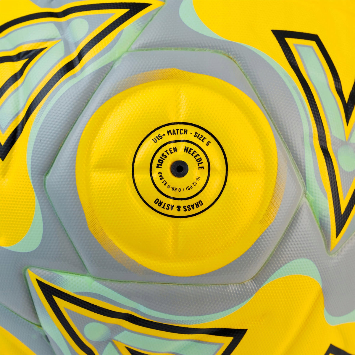 Fluorescent Yellow-Black-Grey - Close up - Mitre Delta One 24 Football