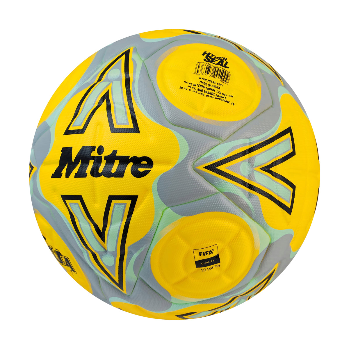 Fluorescent Yellow-Black-Grey - Back - Mitre Delta One 24 Football