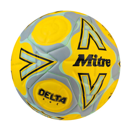 Fluorescent Yellow-Black-Grey - Side - Mitre Delta One 24 Football
