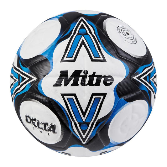 White-Black-Blue - Front - Mitre Delta One 24 Football