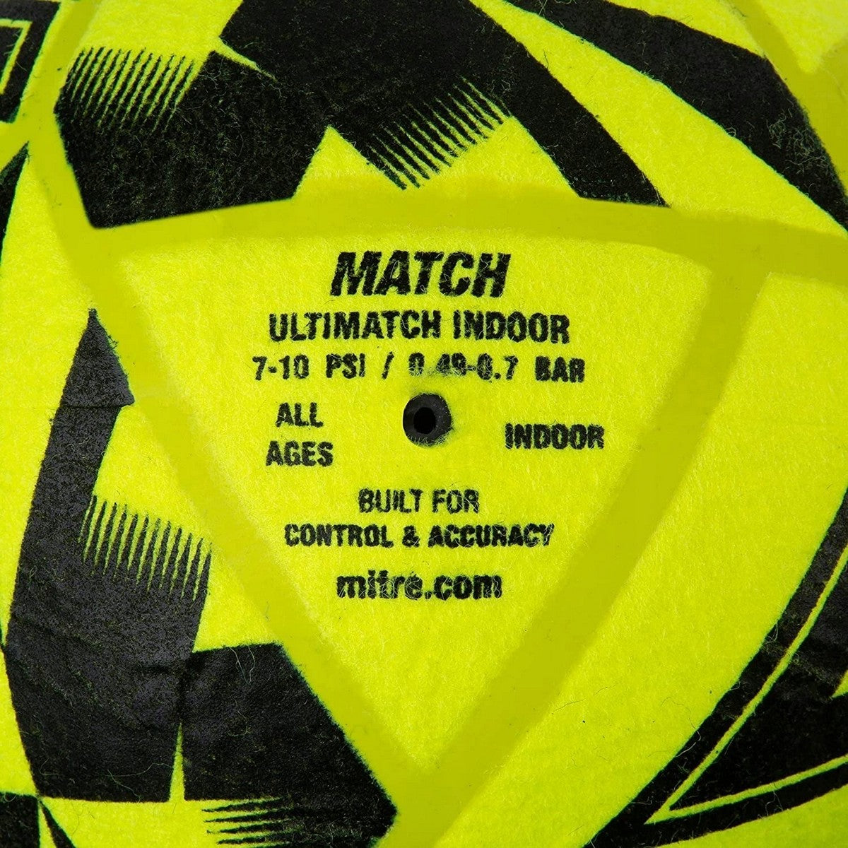 Yellow-Black - Back - Mitre Ultimatch Logo Indoor Football