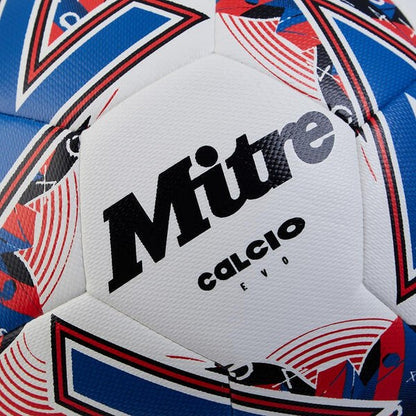White-Black-Blue - Side - Mitre Calcio Evo 24 Football