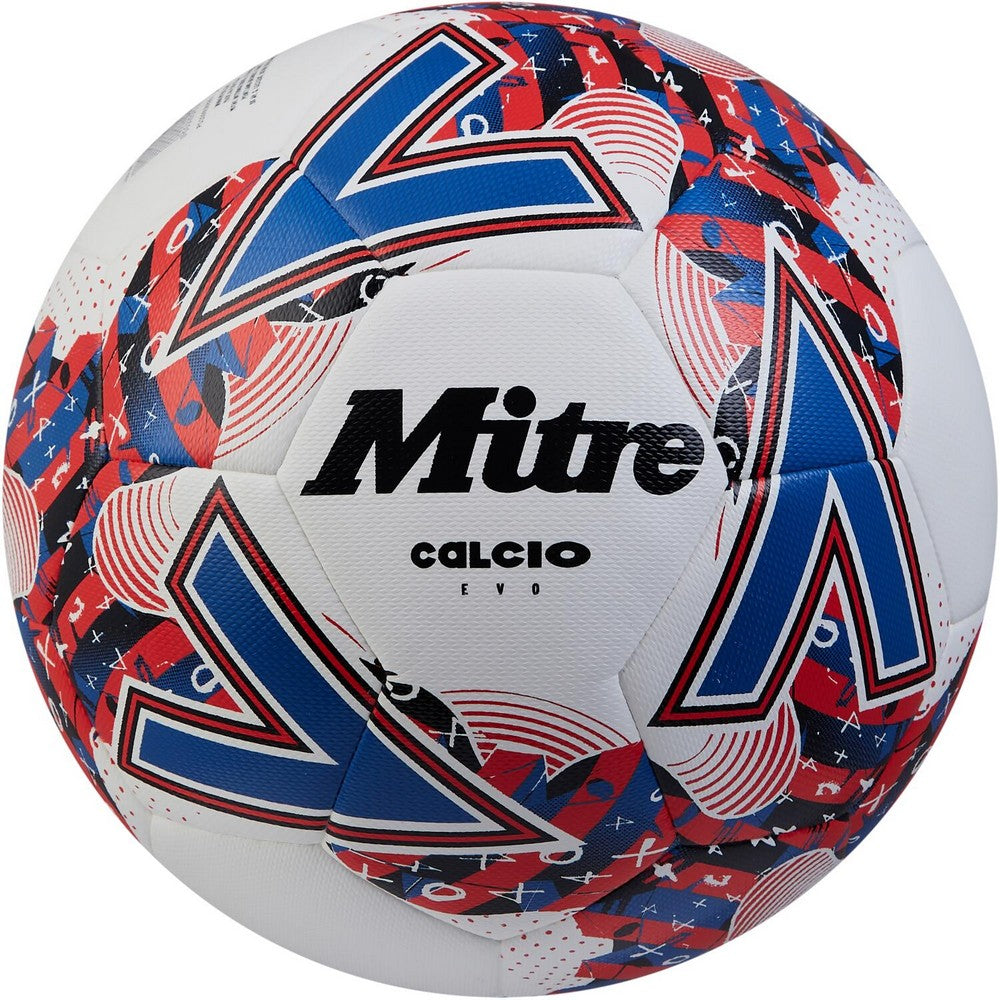 White-Black-Blue - Front - Mitre Calcio Evo 24 Football