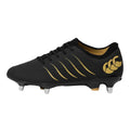 Black - Pack Shot - Canterbury Unisex Adult Phoenix 2.0 Pro Leather Soft Ground Rugby Boots