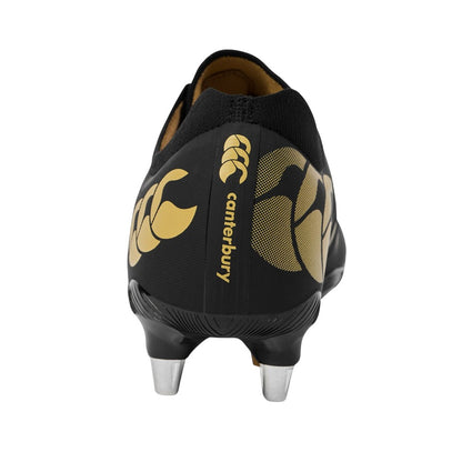Black - Back - Canterbury Unisex Adult Phoenix 2.0 Pro Leather Soft Ground Rugby Boots