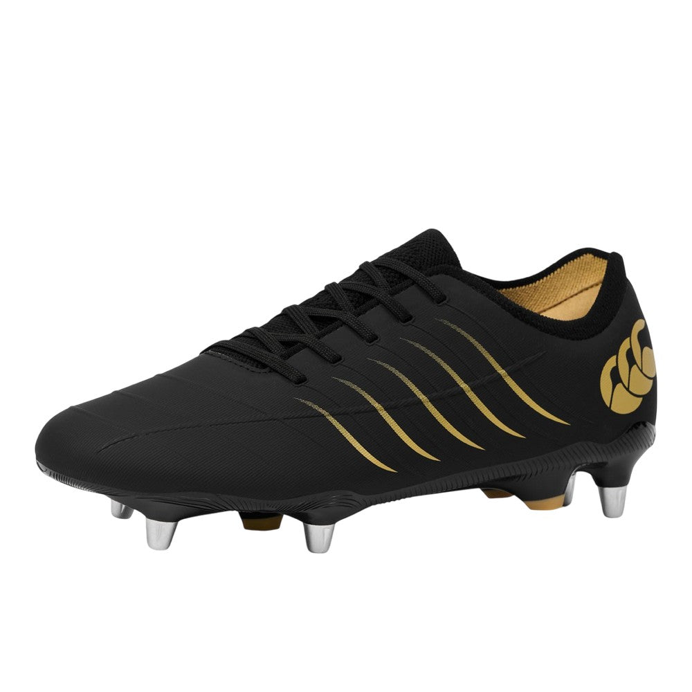 Black - Front - Canterbury Unisex Adult Phoenix 2.0 Pro Leather Soft Ground Rugby Boots