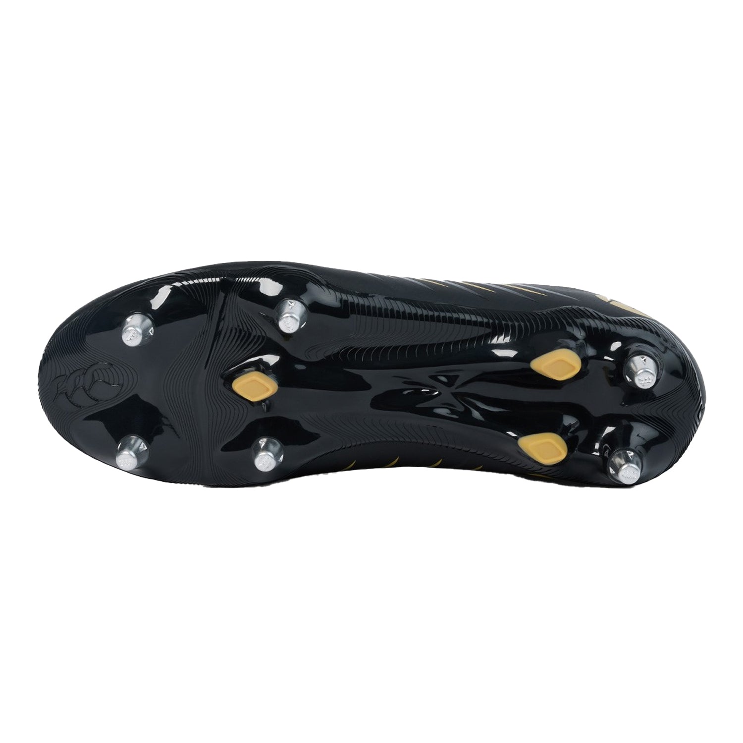 Black - Pack Shot - Canterbury Childrens-Kids Phoenix 2.0 Leather Soft Ground Rugby Boots