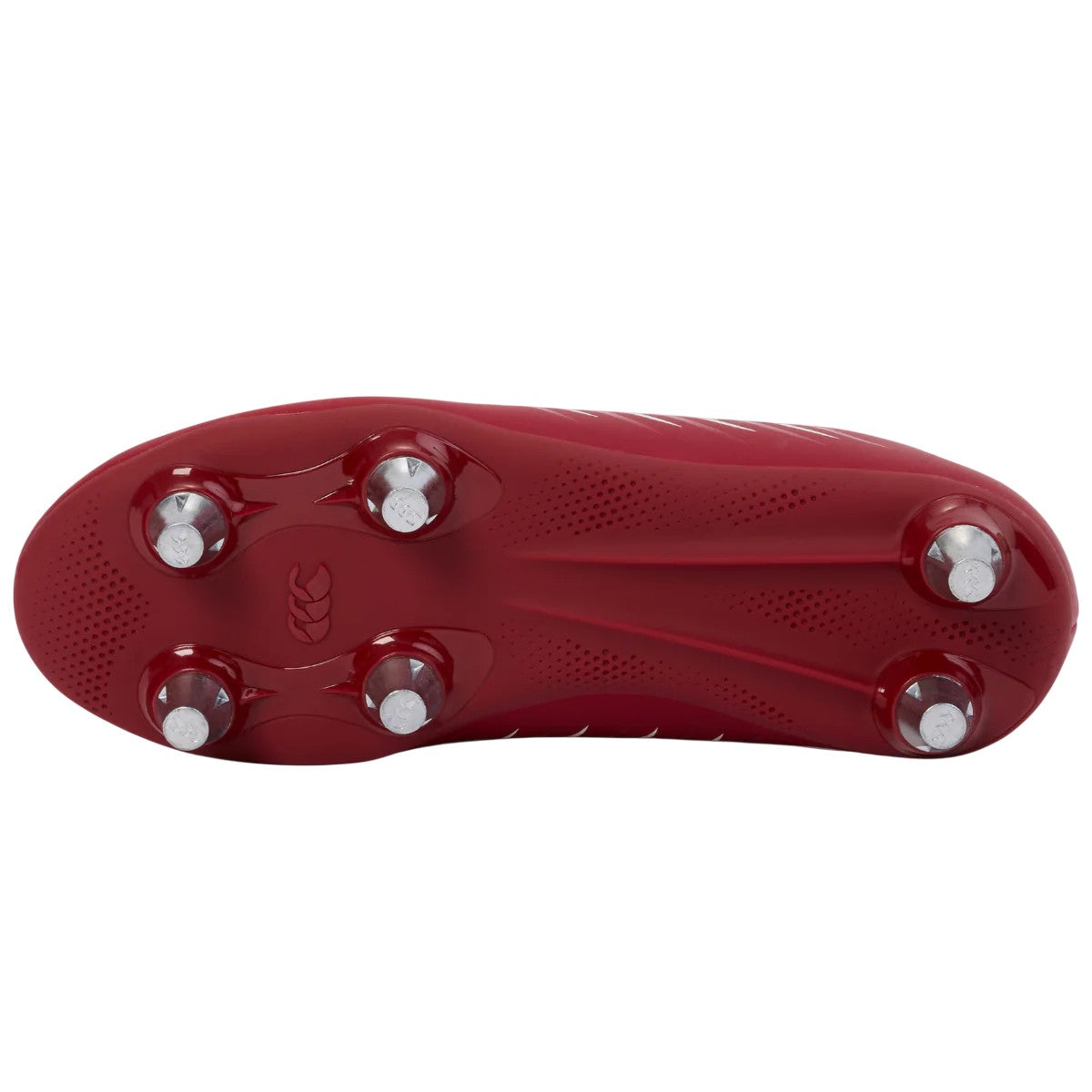 Red Dahlia - Close up - Canterbury Childrens-Kids Phoenix 2.0 Leather Soft Ground Rugby Boots