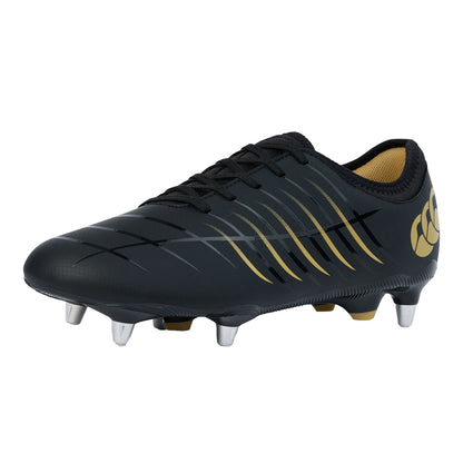Black - Front - Canterbury Childrens-Kids Phoenix 2.0 Leather Soft Ground Rugby Boots