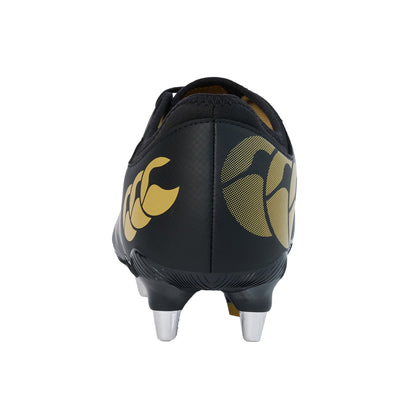 Black - Back - Canterbury Childrens-Kids Phoenix 2.0 Leather Soft Ground Rugby Boots