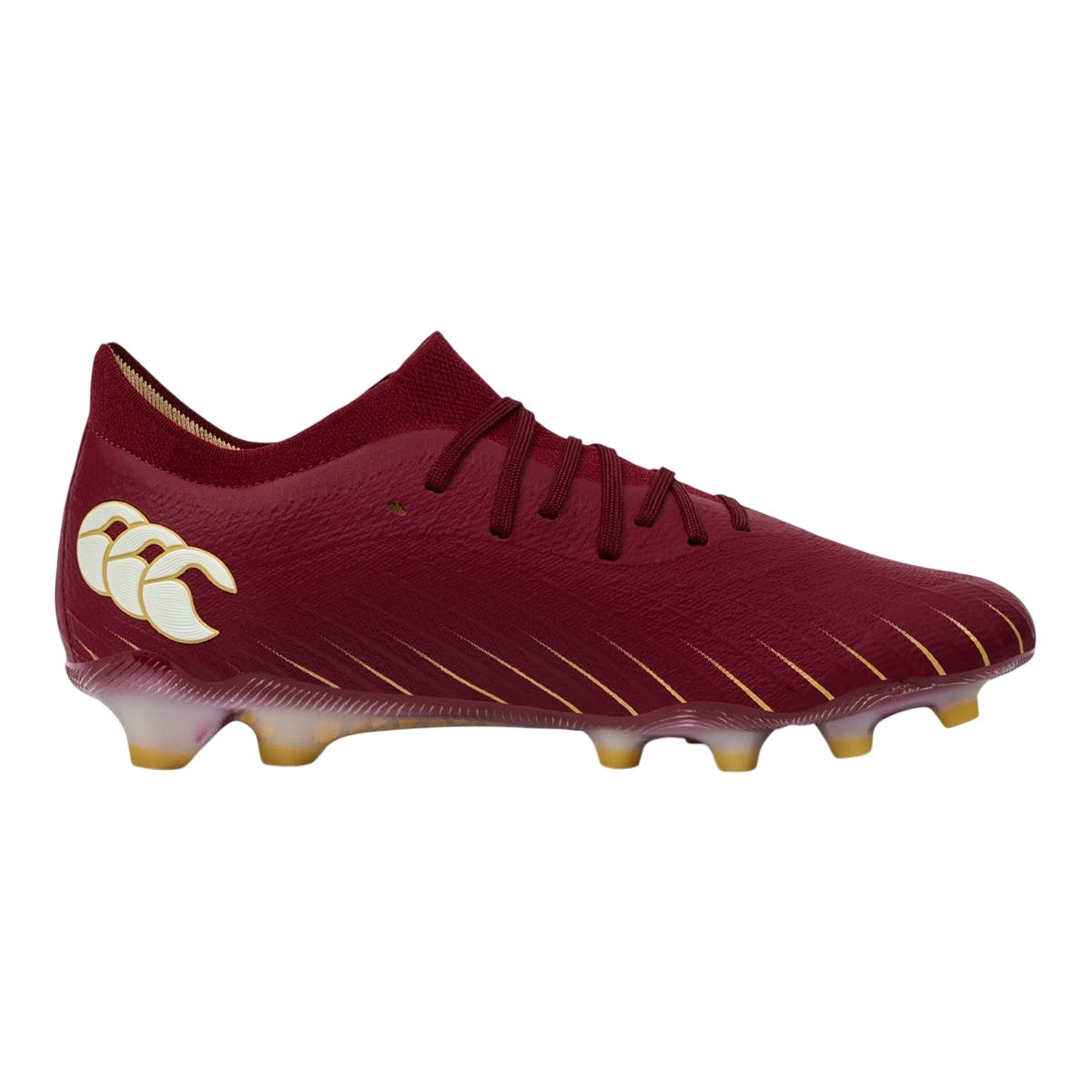 Red Dahlia - Side - Canterbury Unisex Adult Speed Falcon Elite Firm Ground Rugby Boots