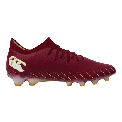 Red Dahlia - Side - Canterbury Unisex Adult Speed Falcon Elite Firm Ground Rugby Boots