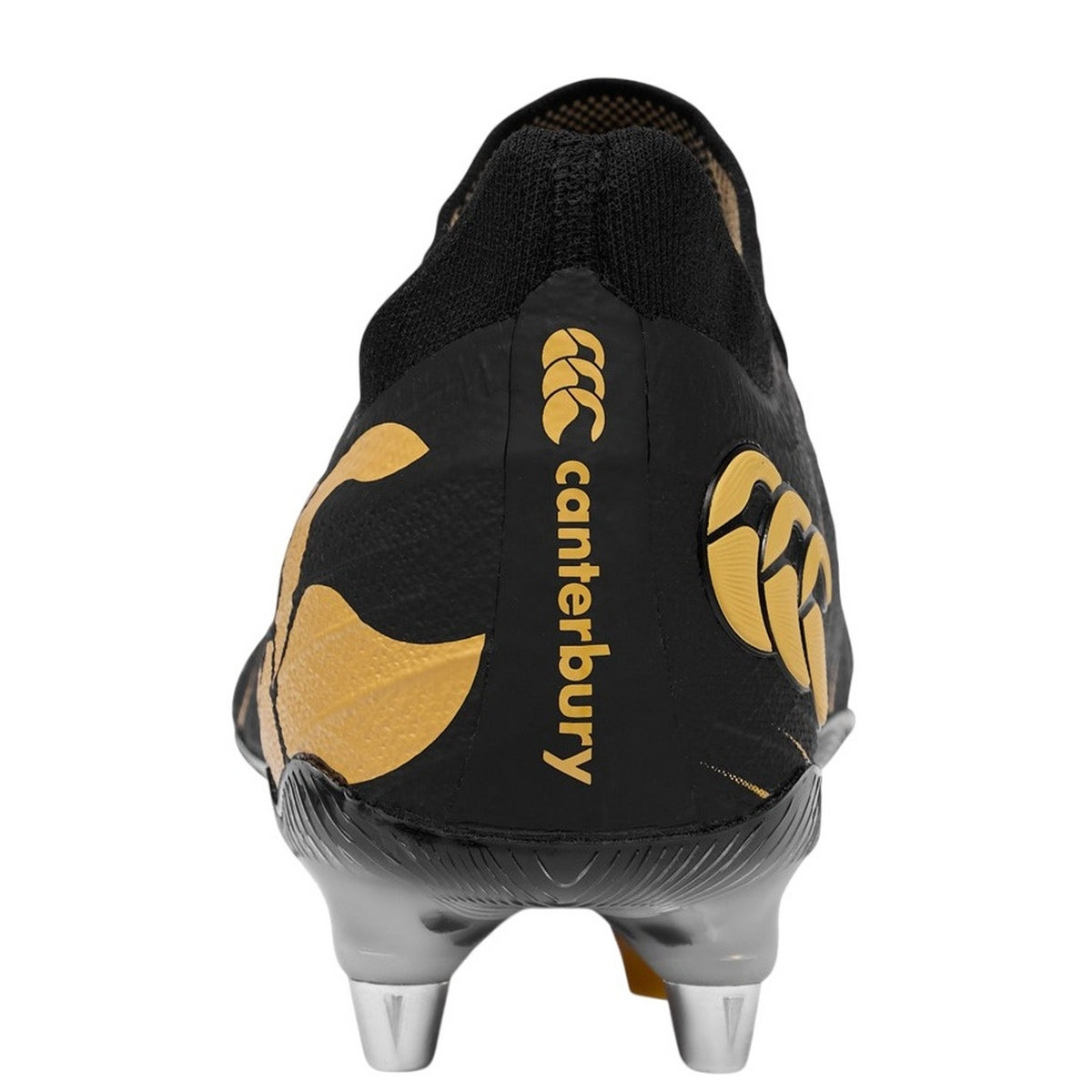 Black - Back - Canterbury Unisex Adult Speed Falcon Elite Firm Ground Rugby Boots