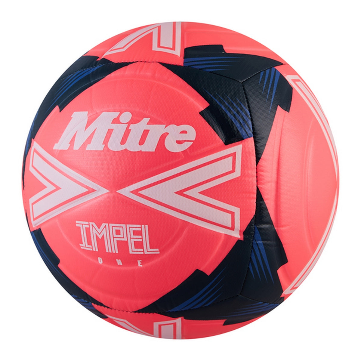 Fluorescent Pink-White-Black - Back - Mitre Impel One Football