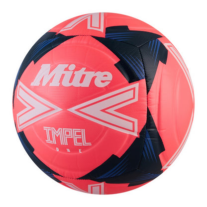 Fluorescent Pink-White-Black - Back - Mitre Impel One Football