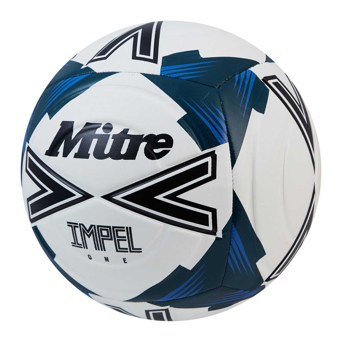 White-Black-Tidal Teal - Back - Mitre Impel One Football