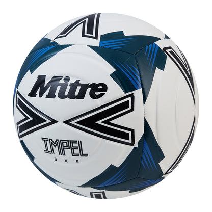White-Black-Tidal Teal - Back - Mitre Impel One Football