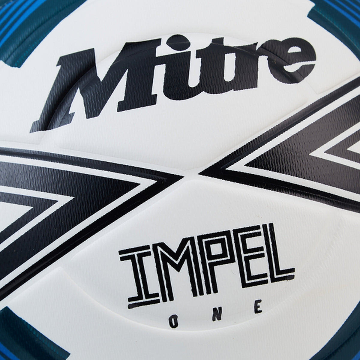 White-Black-Tidal Teal - Side - Mitre Impel One Football