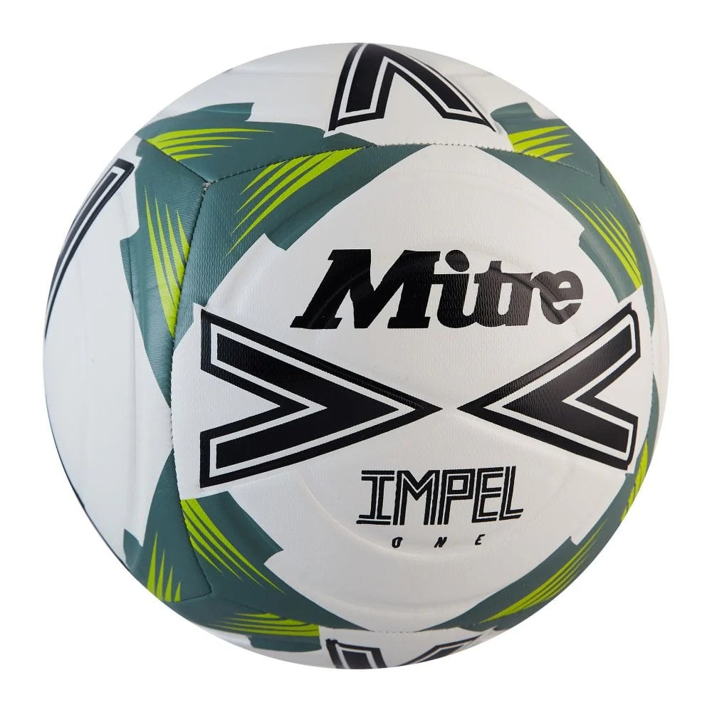 White-Black-Sage - Side - Mitre Impel One Football