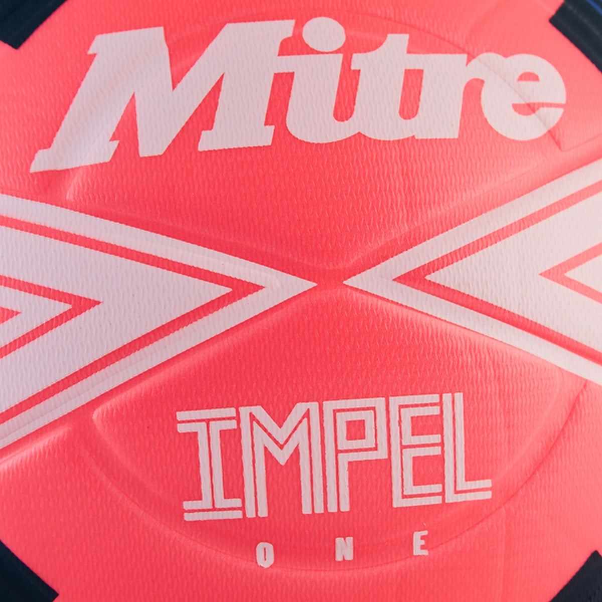Fluorescent Pink-White-Black - Side - Mitre Impel One Football